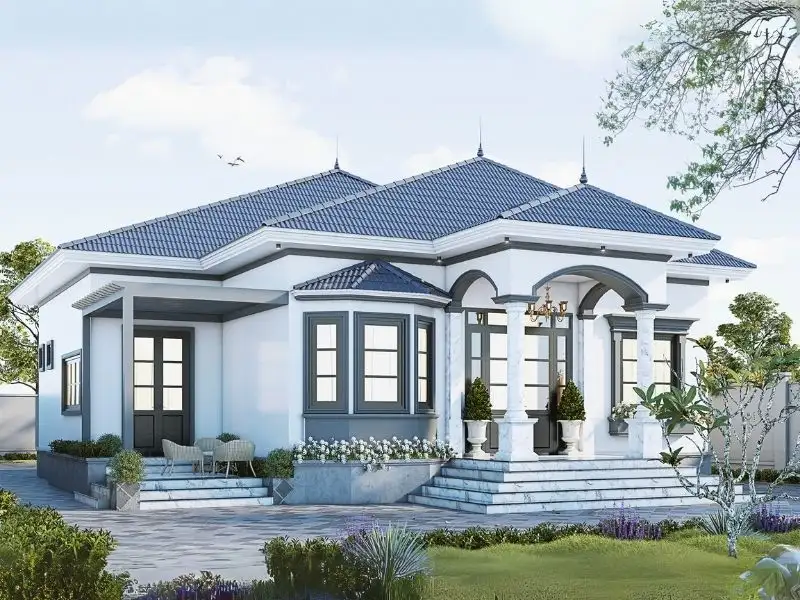 Mẫu nhà ngang 10m sâu 4m cấp 4 có gác lửng tiện nghi Xây dựng Nhất Tín 1