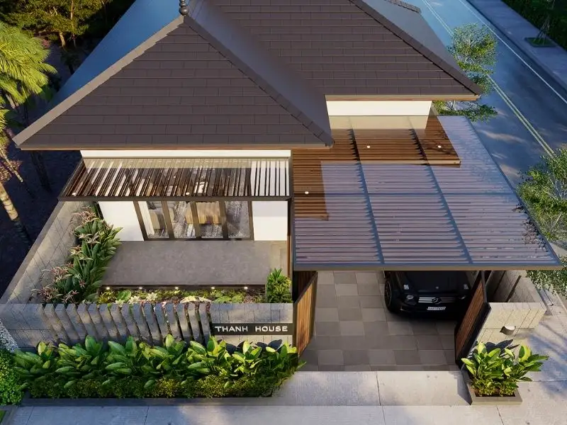 Mẫu nhà ngang 10m x 10m cấp 4 3 phòng ngủ ở nông thôn Xây dựng Nhất Tín 1