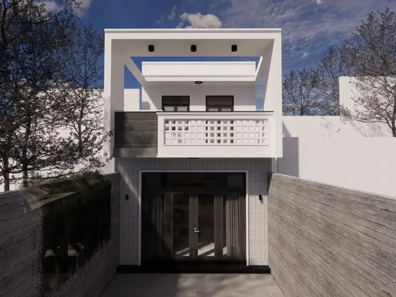 Mẫu nhà ống 2 tầng đẹp giá 600 triệu Hiện Đại đơn giản Xây dựng Nhất Tín 1