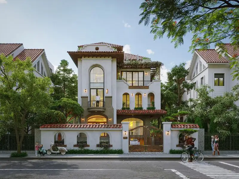 Nhà ống dài 10m sâu 4m phong cách Địa Trung Hải ấn tượng Xây dựng Nhất Tín 1