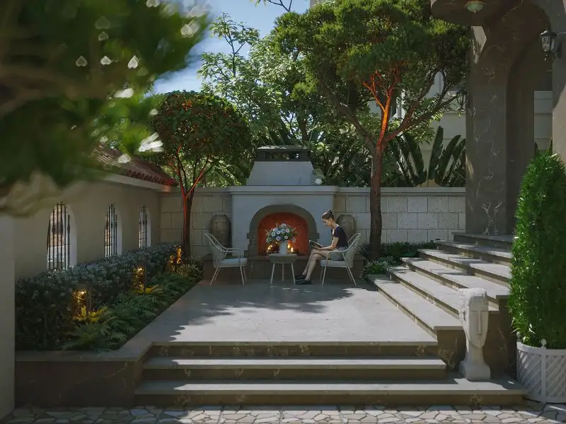 Nhà ống dài 10m sâu 4m phong cách Địa Trung Hải ấn tượng Xây dựng Nhất Tín 1