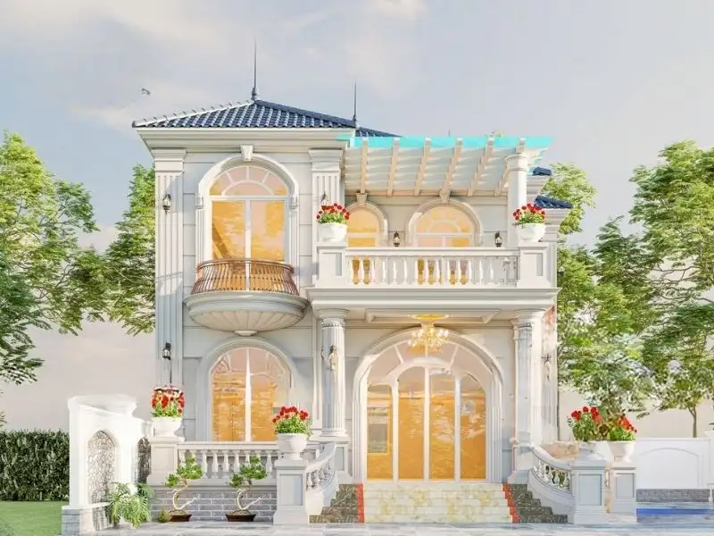 Nhà phố 10m phong cách Tân Cổ Điển mang vẻ ngoài quyền quý xây dựng Nhất Tín 1