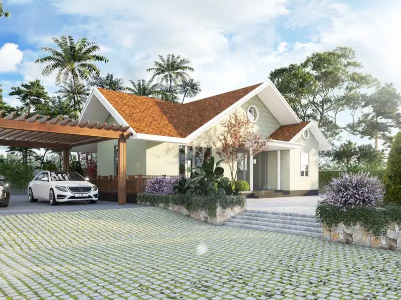 Thiết kế nhà 10x6 3 phòng ngủ mái ngói Hiện Đại Xây dựng Nhất Tín 1