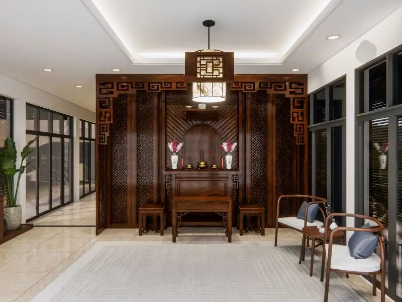 Thiết kế nhà ngang 10m sâu 5m 2 tầng có gara đỗ xe riêng biệt xây dựng Nhất Tín 1