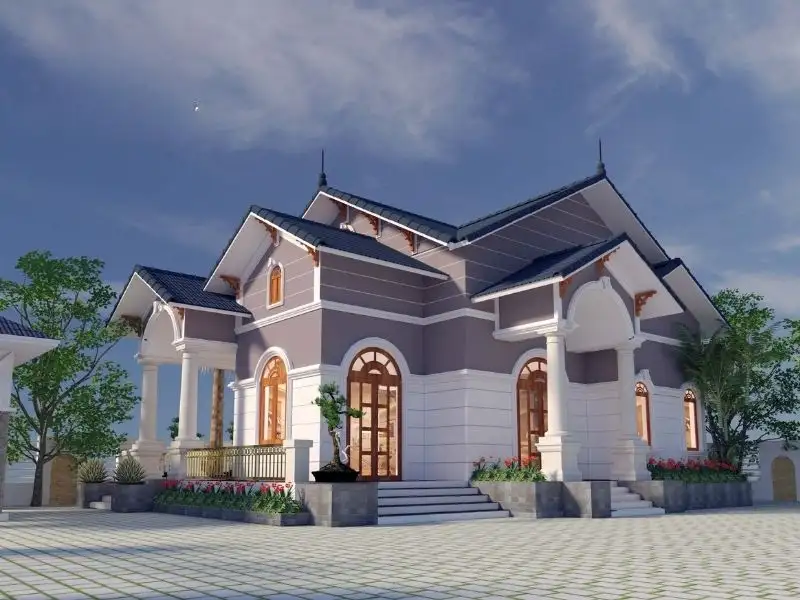 Thiết kế nhà phố 10m mái Thái mang đến vẻ đẹp thanh thoát Xây dựng Nhất Tín 1