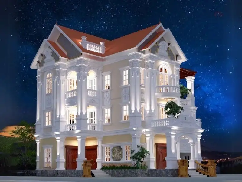 Thiết kế nhà phố 10m mái Thái mang đến vẻ đẹp thanh thoát Xây dựng Nhất Tín 1