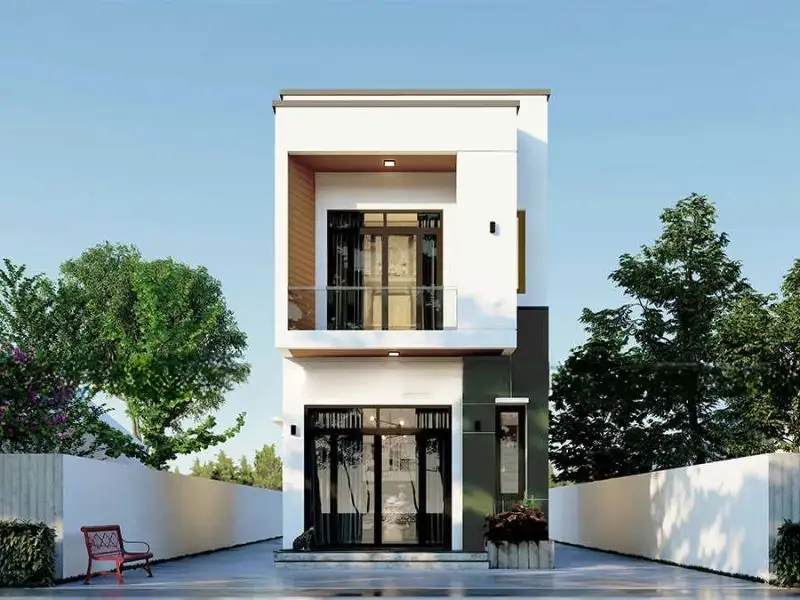 Xây nhà 2 tầng 600 triệu 4x10m ở nông thôn thoáng đãng Xây dựng Nhất Tín 1