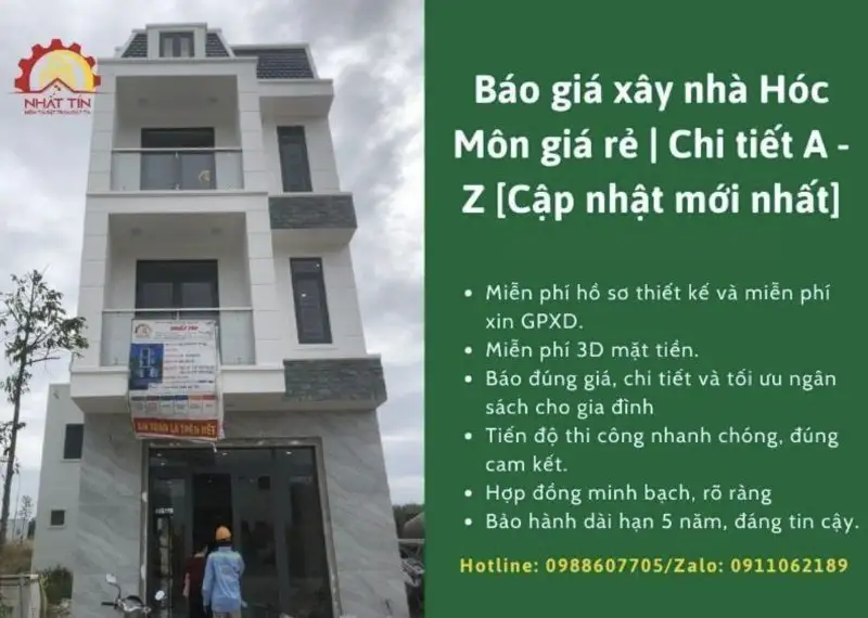 Giá xây nhà Hóc Môn Xây dựng Nhất Tín