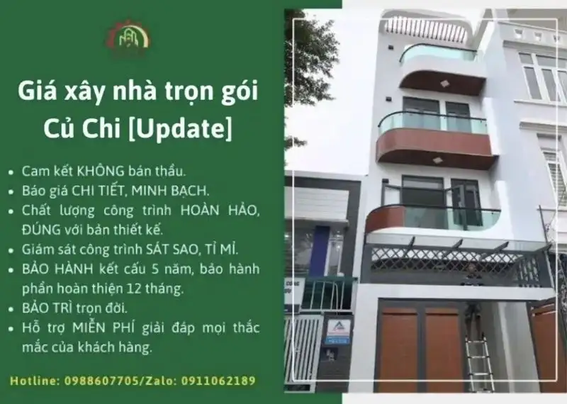 Giá xây nhà huyện Củ Chi Xây dựng Nhất Tín