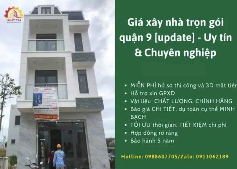 Giá xây nhà quận 9 Xây dựng Nhất Tín