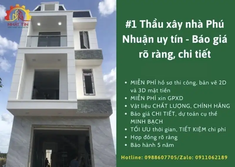 Giá xây nhà quận Phú Nhuận Xây dựng Nhất Tín