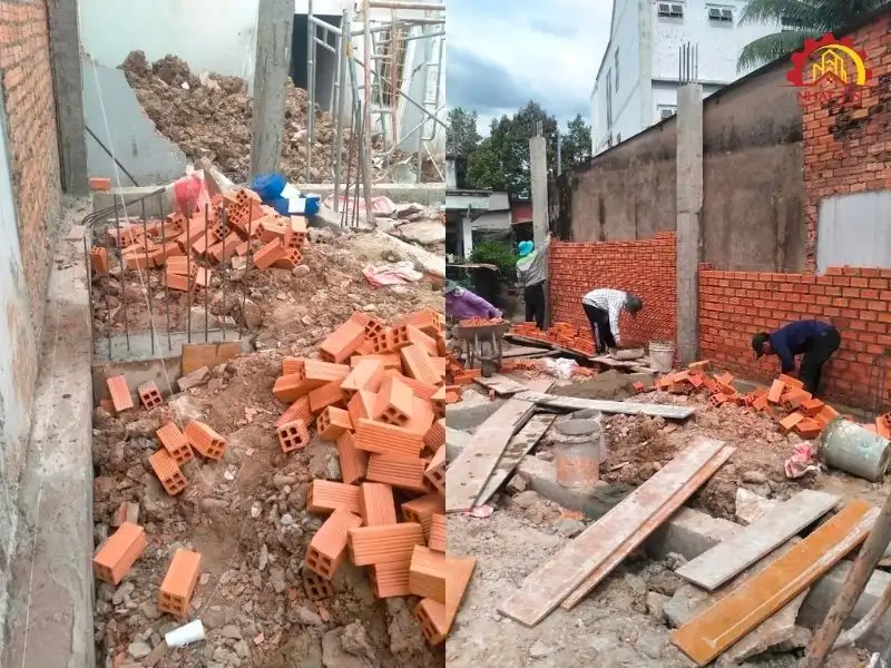 Giai đoạn thi công phần thô cho gia đình chị Thanh tại Thủ Dầu Một - Bình Dương Xây dựng Nhất Tín 1