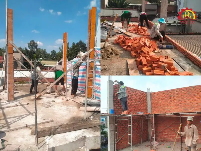 Giai đoạn thi công phần thô cho gia đình chị Thanh tại Thủ Dầu Một - Bình Dương Xây dựng Nhất Tín 1