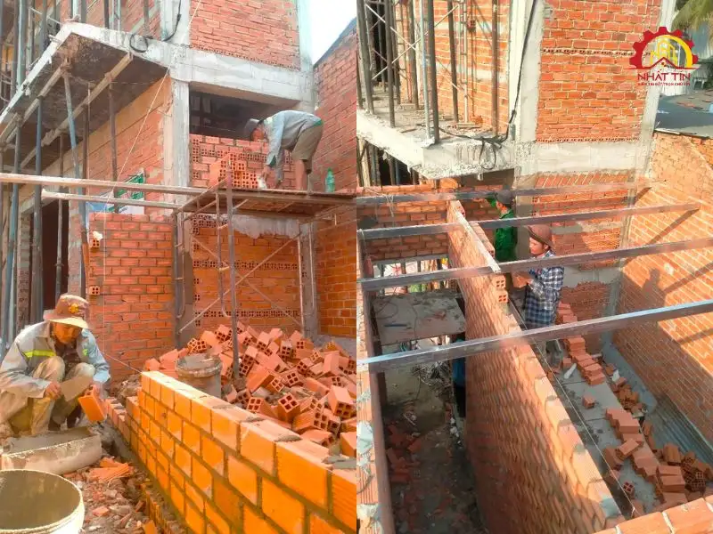 Giai đoạn thi công phần thô cho gia đình chị Thanh tại Thủ Dầu Một - Bình Dương Xây dựng Nhất Tín 1