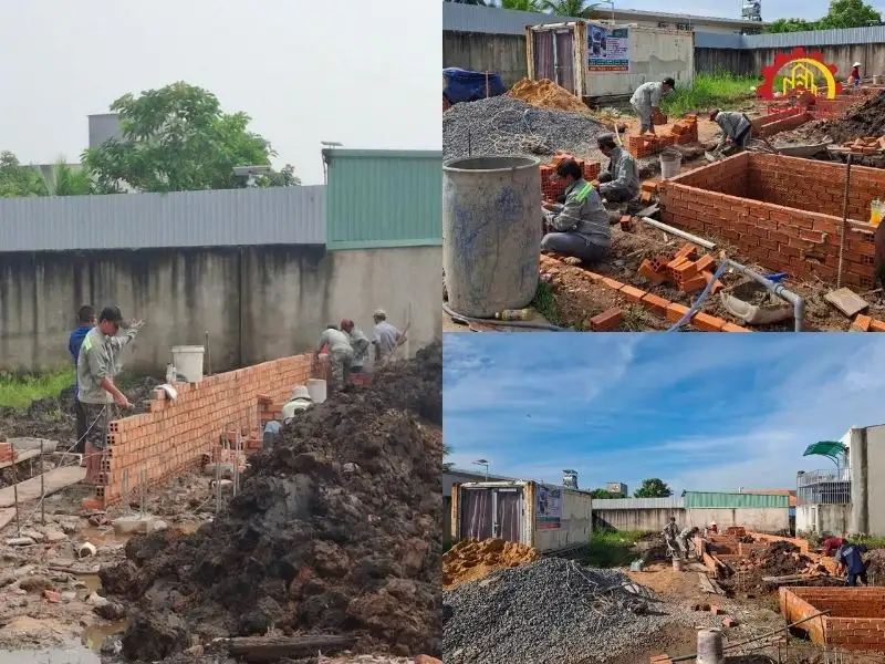 Giai đoạn thi công phần thô nhà 2 tầng cho gia đình anh Thế Lữ tại Thủ Dầu Một Xây dựng Nhất Tín 1