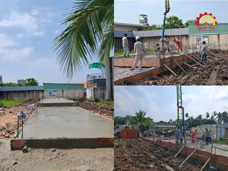 Giai đoạn thi công phần thô nhà 2 tầng cho gia đình anh Thế Lữ tại Thủ Dầu Một Xây dựng Nhất Tín 1