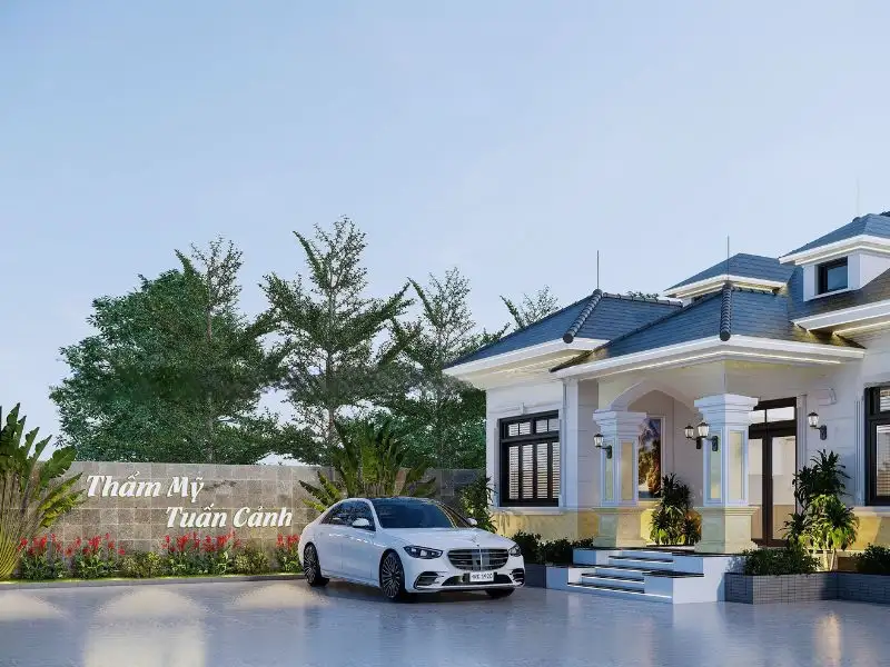 Mẫu biệt thự sân vườn 3 tỷ thu hút với mái xanh nổi bật Xây dựng Nhất Tín 1