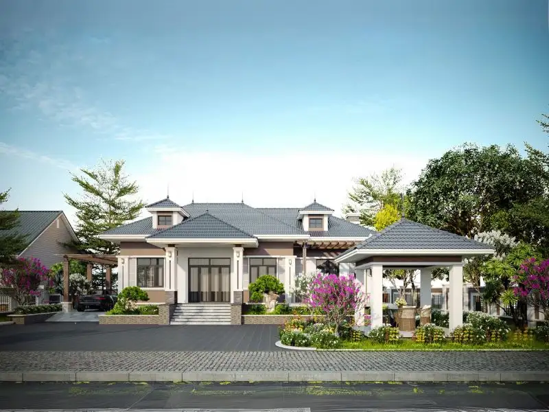 Mẫu biệt thự vườn đẹp ở nông thôn 4 tỷ gần gũi với thiên nhiên Xây dựng Nhất Tín 1