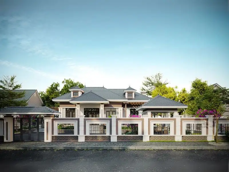 Mẫu biệt thự vườn đẹp ở nông thôn 4 tỷ gần gũi với thiên nhiên Xây dựng Nhất Tín 1