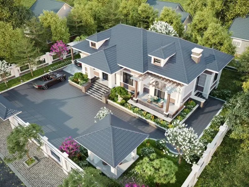 Mẫu biệt thự vườn đẹp ở nông thôn 4 tỷ gần gũi với thiên nhiên Xây dựng Nhất Tín 1