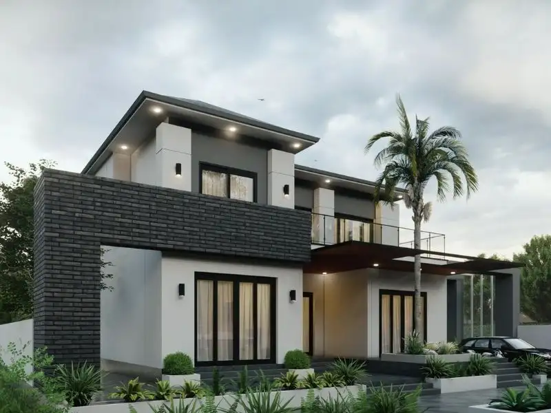 Mẫu nhà 2 tầng 4 phòng ngủ Hiện Đại đầy tiện nghi Xây dựng Nhất Tín 1