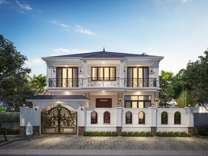 Mẫu nhà đẹp 3 tỷ mái Nhật bề thế Xây dựng Nhất Tín 1