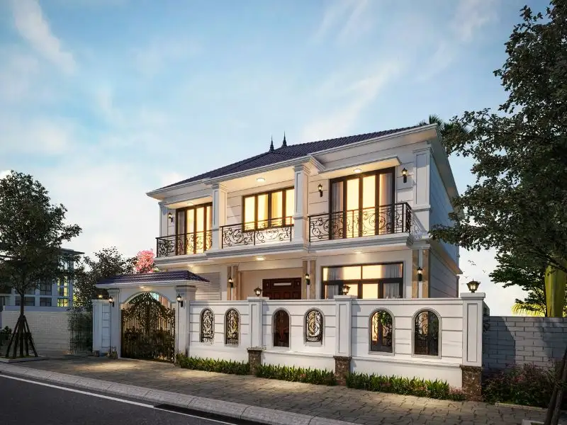 Mẫu nhà đẹp 3 tỷ mái Nhật bề thế Xây dựng Nhất Tín 1