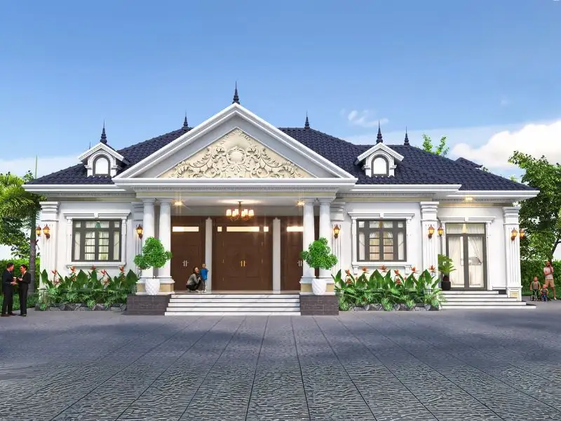 Nhà cấp 4 3 tỷ mái Nhật ấn tượng có sân vườn ở nông thôn Xây dựng Nhất Tín 1