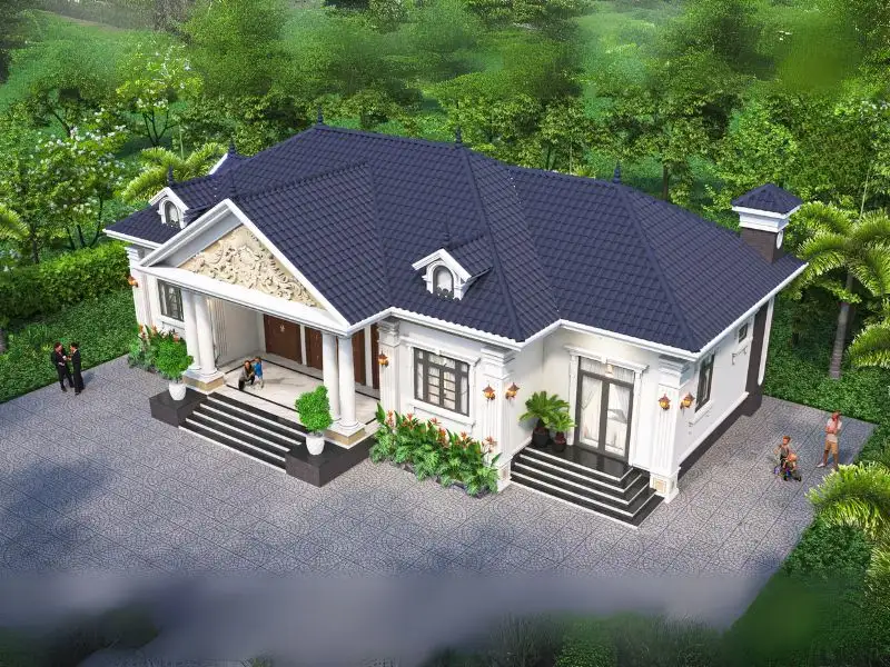 MNhà cấp 4 3 tỷ mái Nhật ấn tượng có sân vườn ở nông thôn Xây dựng Nhất Tín 1ẫu nhà 3 tỷ | Top 135+ Mẫu nhà đẹp 3 tỷ tạo sức hút chi phí ấn tượng