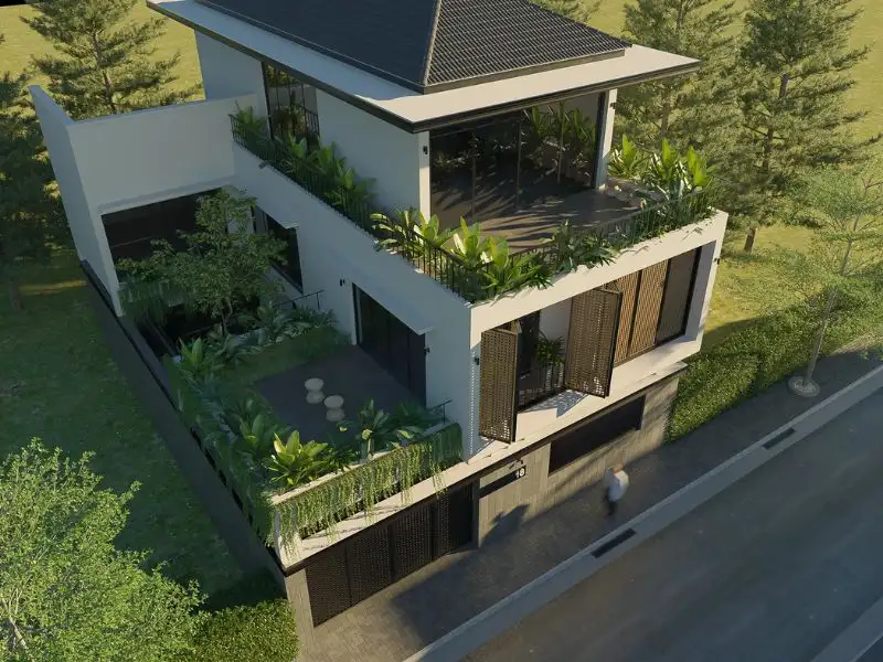 Nhà đẹp 3 tỷ Hiện Đại thiết kế 2 tầng 1 tum Xây dựng Nhất Tín 1