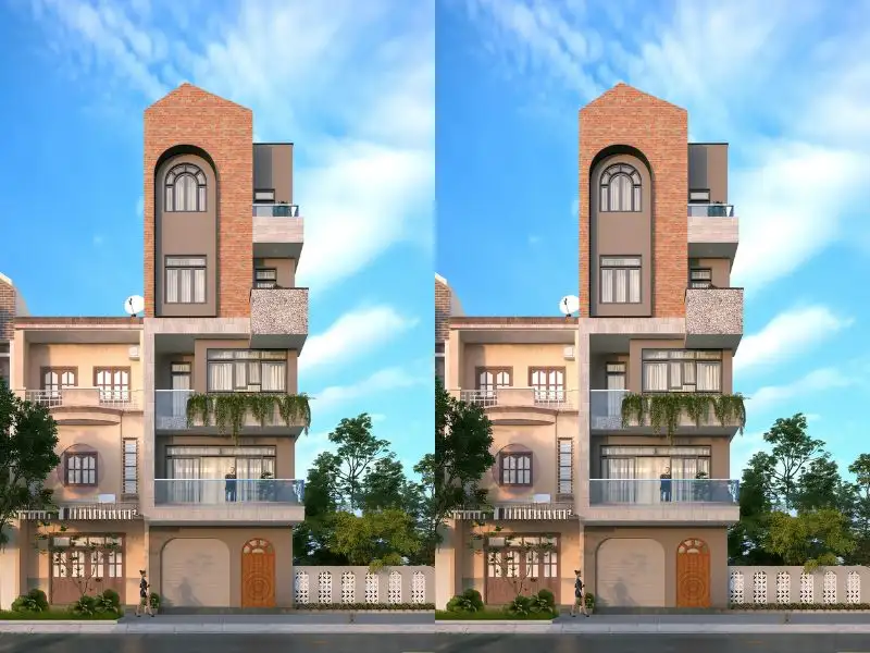 Thiết kế nhà 5 tầng 3 tỷ cửa vòm trang trí bắt mắt Xây dựng Nhất Tín 1