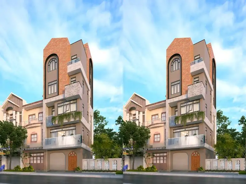 Thiết kế nhà 5 tầng 3 tỷ cửa vòm trang trí bắt mắt Xây dựng Nhất Tín 1