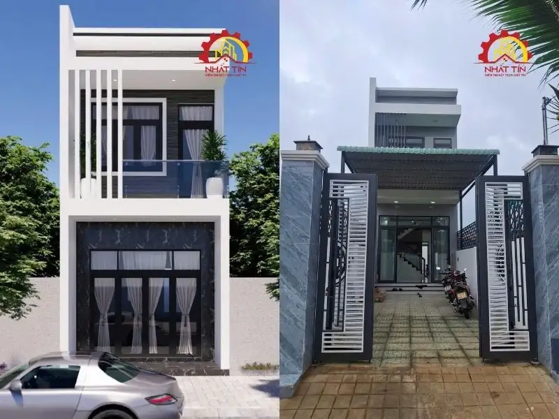 Thông tin dự án xây nhà 2 tầng cho gia đình anh Lữ ở Thủ Dầu Một - Bình Dương Xây dựng Nhất Tín