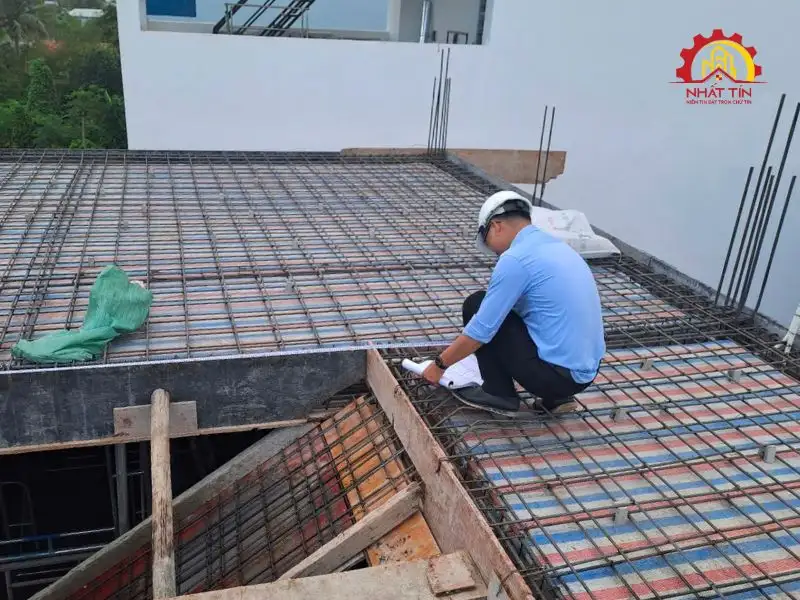 Giai đoạn thi công phần thô nhà 3 tầng cho gia đình nhà anh Vân tại Long An Xây dựng Nhất Tín 1