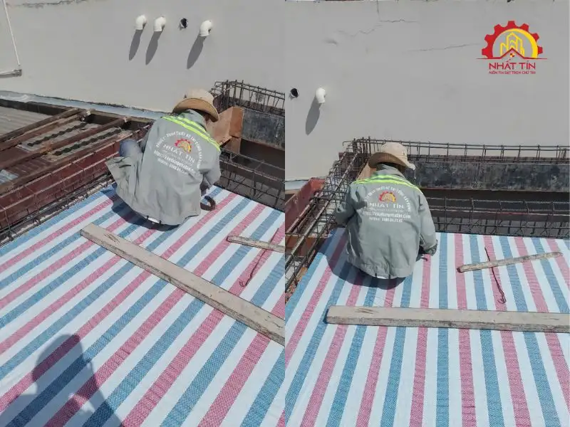 Giai đoạn thi công phần thô nhà 3 tầng cho gia đình nhà chị Hằng tại Bình Thạnh Xây dựng Nhất Tín 1