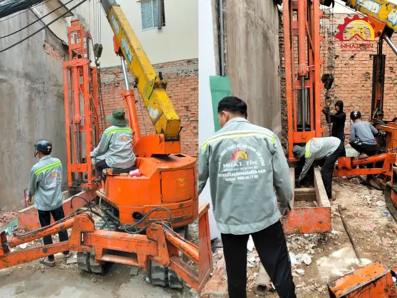 Giai đoạn thi công phần thô nhà 3 tầng cho gia đình nhà chị Hằng tại Bình Thạnh Xây dựng Nhất Tín 1