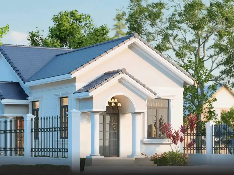 Thiết kế nhà 2 phòng ngủ 1 phòng khách mái Thái thoáng mát Xây dựng Nhất Tín 1