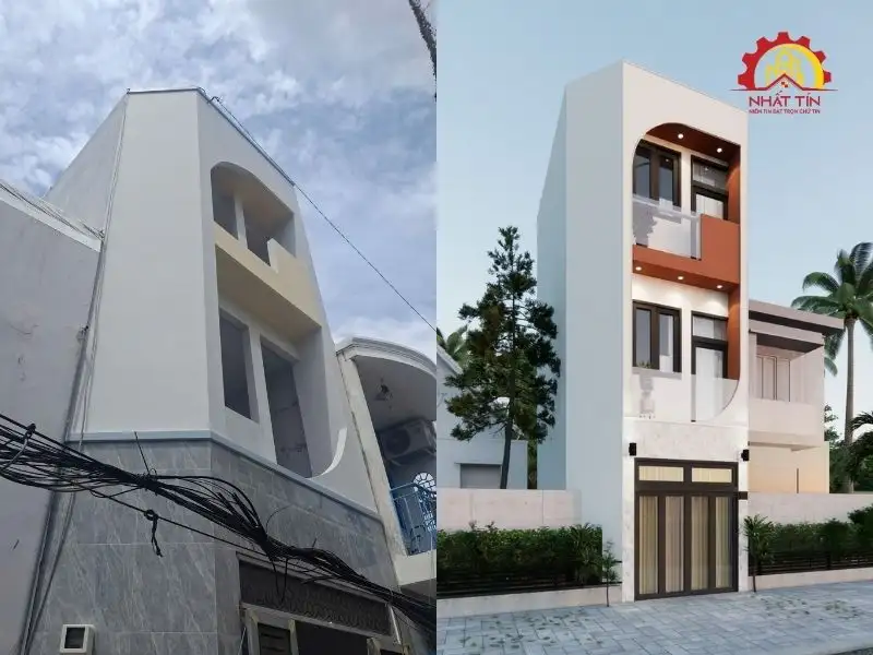 Thông tin dự án xây nhà 1 trệt 2 lầu cho gia đình chị Hằng ở Bình Thạnh Xây dựng Nhất Tín