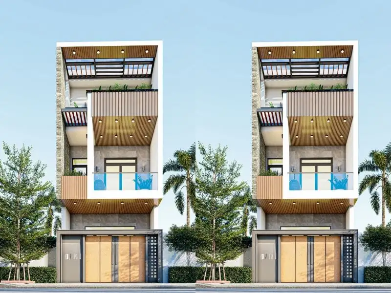 Mẫu nhà 3 phòng ngủ 2 tầng 1 tum sử dụng chất liệu cao cấp sang trọng Xây dựng Nhất Tín 1