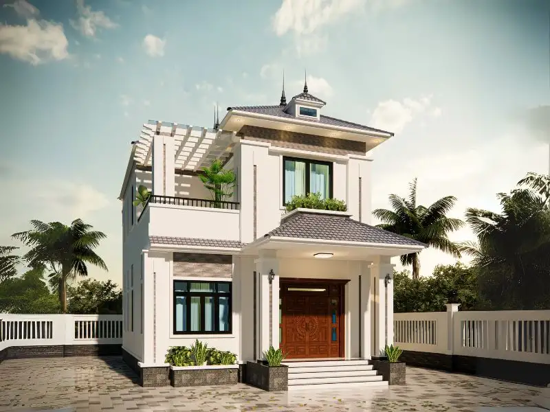 Mẫu nhà 4 phòng ngủ 2 tầng đẹp tối ưu công năng Xây dựng Nhất Tín 1
