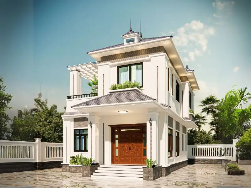 Mẫu nhà 4 phòng ngủ 2 tầng đẹp tối ưu công năng Xây dựng Nhất Tín 1