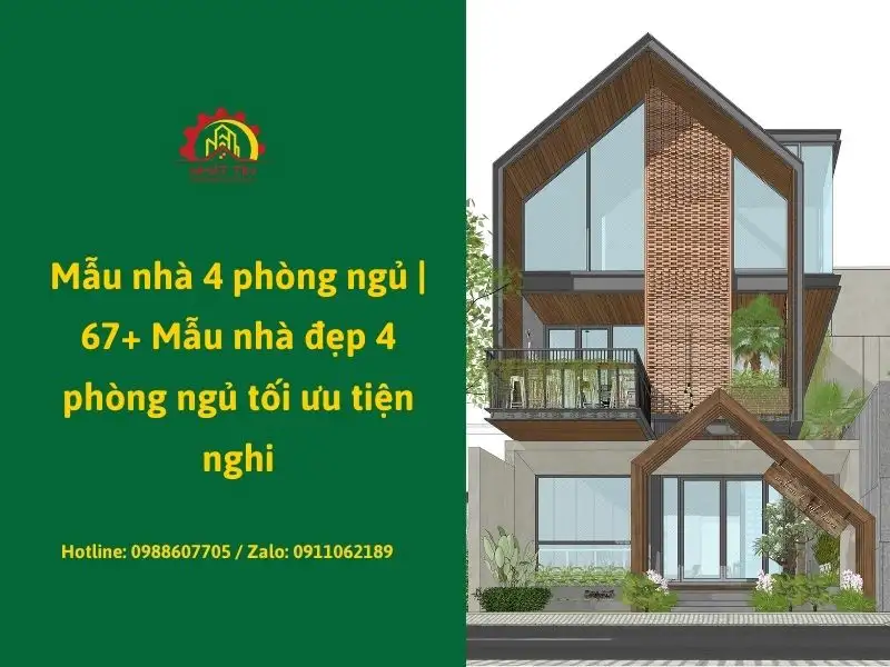 Mẫu nhà 4 phòng ngủ _ 67+ Mẫu nhà đẹp 4 phòng ngủ tối ưu tiện nghi Xây dựng Nhất Tín 1