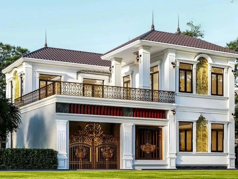 Mẫu nhà 4 phòng ngủ mái Nhật với thiết kế sân thượng tiện nghi Xây dựng Nhất Tín 1