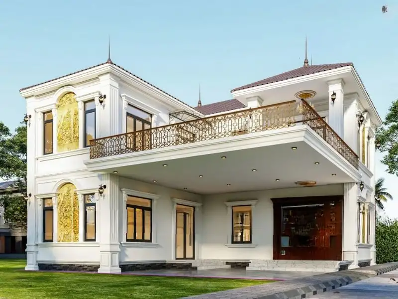 Mẫu nhà 4 phòng ngủ mái Nhật với thiết kế sân thượng tiện nghi Xây dựng Nhất Tín 1