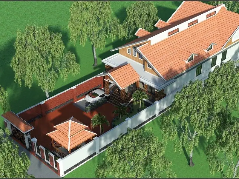 Mẫu nhà cấp 4 4 phòng ngủ 120m2 mái lệch gây ấn tượng Xây dựng Nhất Tín 1