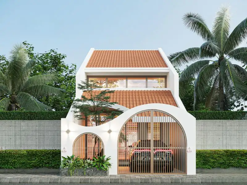 Mẫu nhà gác lửng 5x18 với thiết kế mái ngói mang nét mộc mạc gần gũi xây dựng Nhất Tín 1