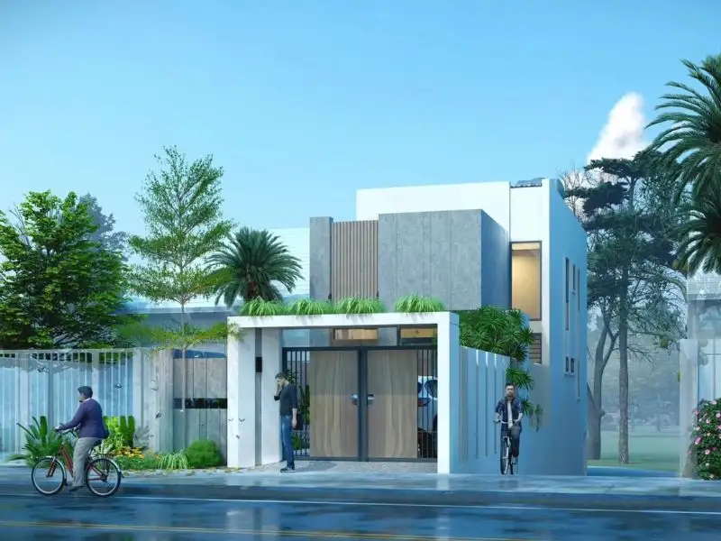 Mẫu nhà gác lửng 6x10 kết hợp cây xanh mang lại không khí trong lành Xây dựng Nhất Tín 1