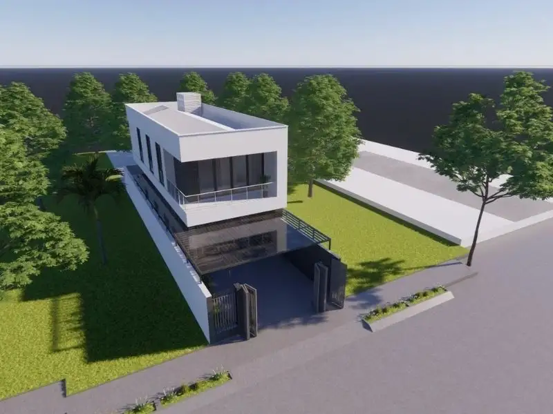 Nhà 2 tầng 5 phòng ngủ 100m2 sử dụng đường nét tối giản Xây dựng Nhất Tín 1