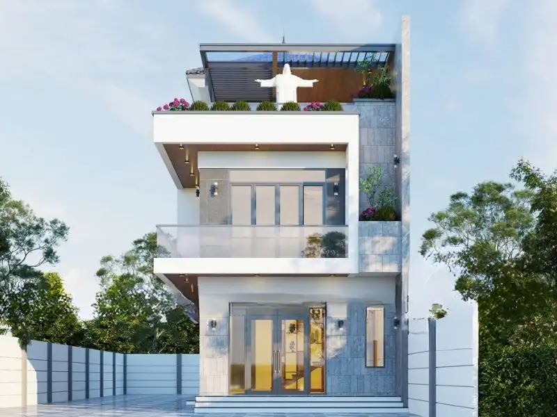 Nhà 2 tầng 5 phòng ngủ 120m2 sử dụng chất liệu cao cấp xây dựng Nhất Tín 1