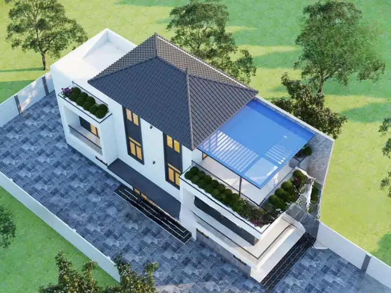 Nhà 2 tầng 5 phòng ngủ 120m2 sử dụng chất liệu cao cấp xây dựng Nhất Tín 1